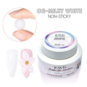 LAVIS Builder Gel Jar Non Sticky - 02 Milky White 30g - DTK Nail Supply