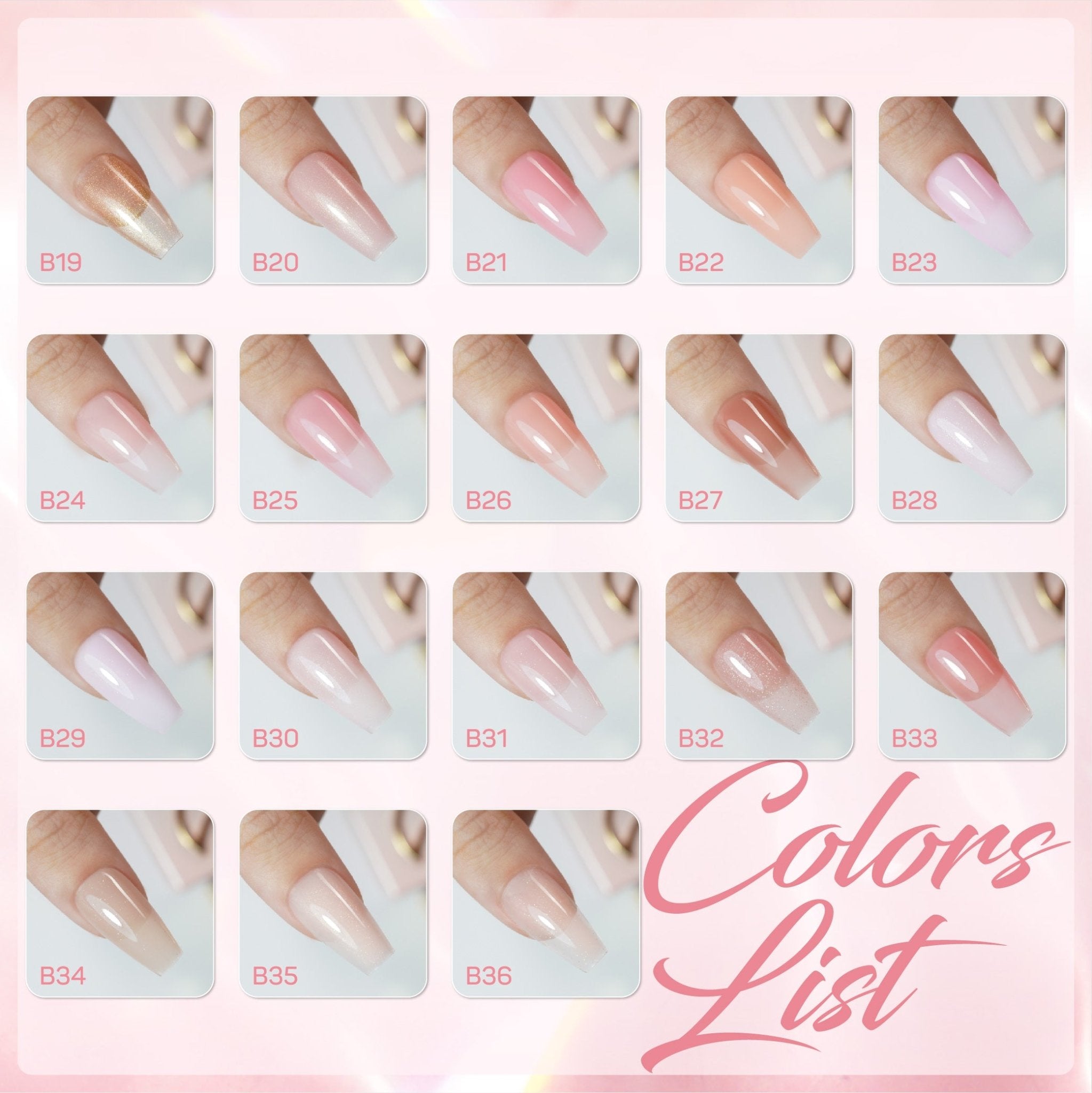 Lavis Builder Gel Set 9: 4 Builder Gel, 1 Base Gel, 1 Top Gel, 1 Buffer, 1 Nail Files - 31, 32, 33, 35 - DTK Nail Supply