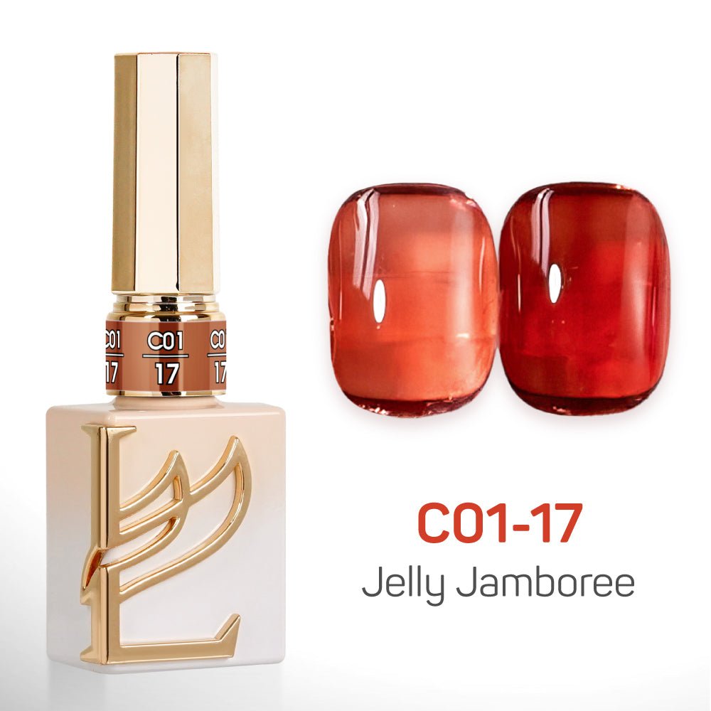 LAVIS C01 - Set 24 Colors - Gel Polish 0.5 oz - Jelly Jamboree Collection - DTK Nail Supply