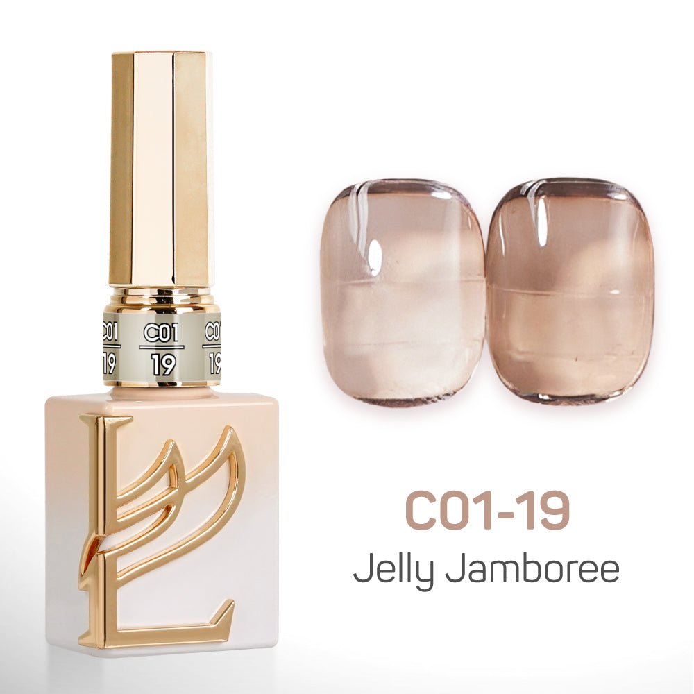 LAVIS C01 - Set 24 Colors - Gel Polish 0.5 oz - Jelly Jamboree Collection - DTK Nail Supply