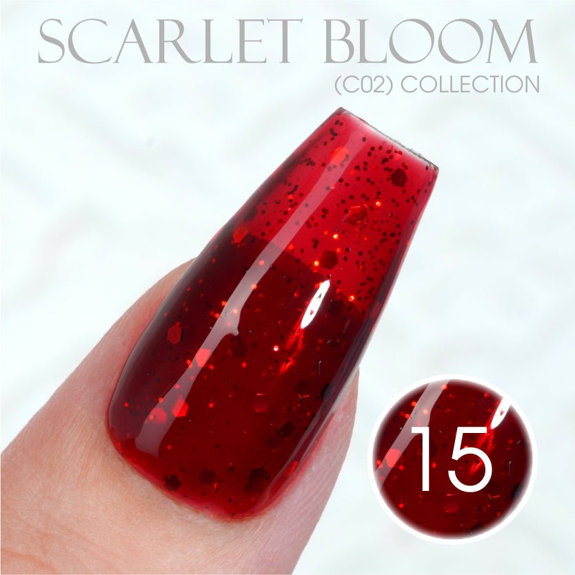 LAVIS C02 - 15 - Gel Polish 0.5 oz - Scarlet Bloom Collection - DTK Nail Supply