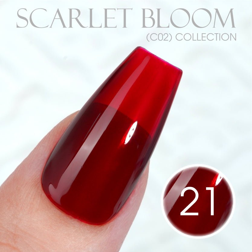 LAVIS C02 - 21 - Gel Polish 0.5 oz - Scarlet Bloom Collection - DTK Nail Supply