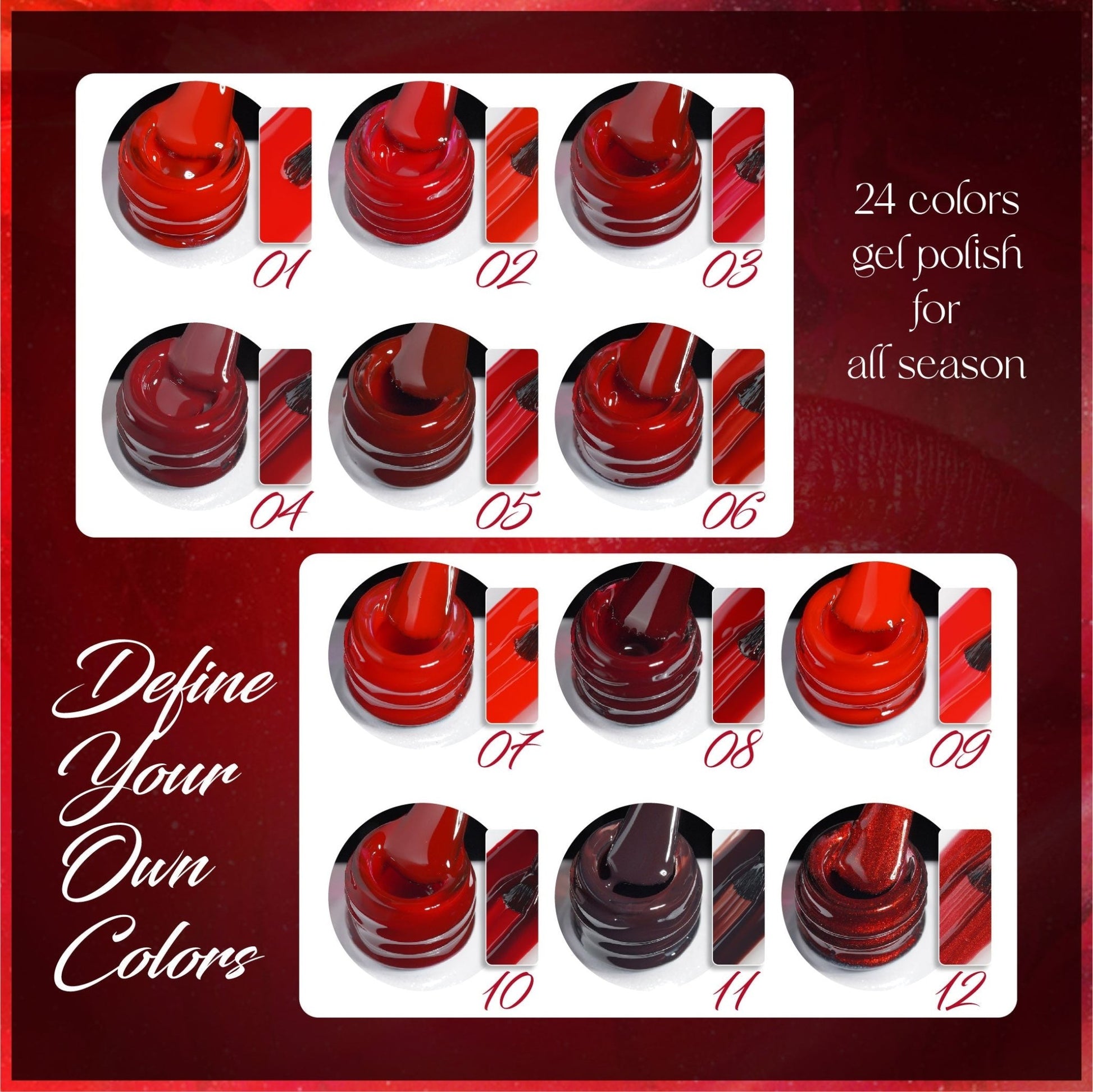 LAVIS C02 (Ver2) - 06 - Gel Polish 0.5 oz - Scarlet Bloom Collection - DTK Nail Supply
