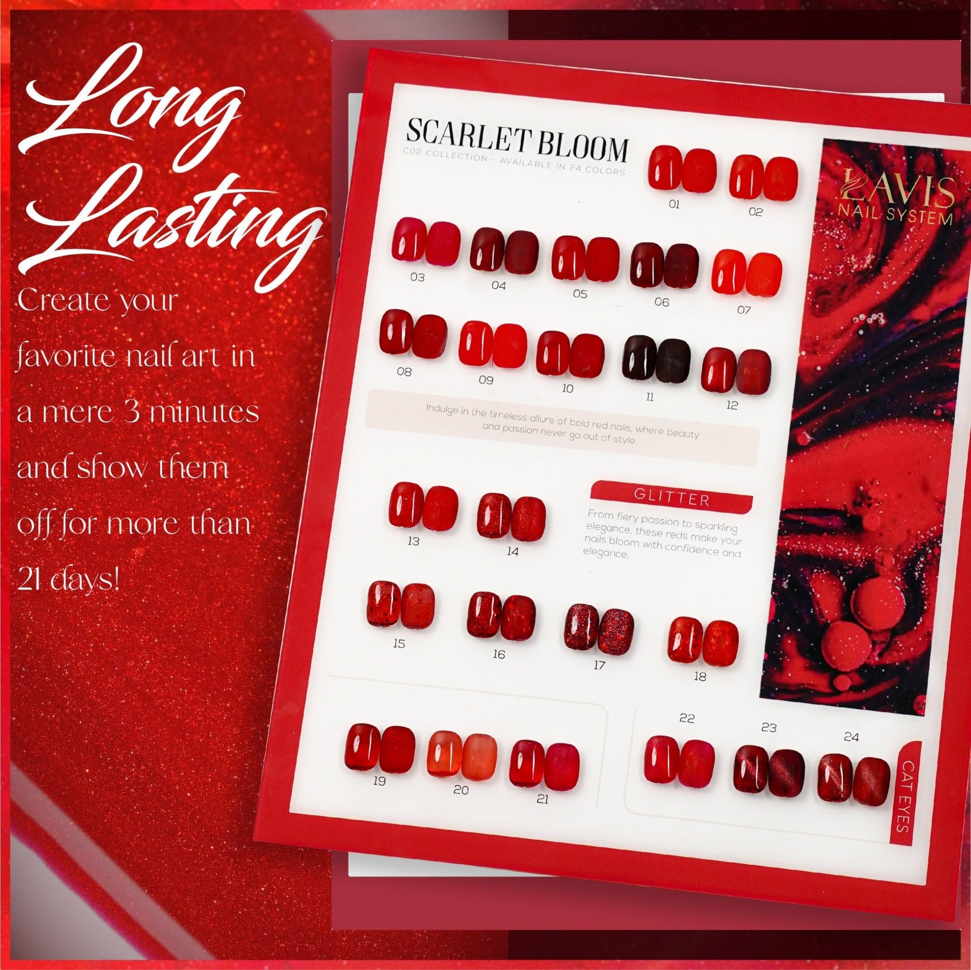 LAVIS C02 (Ver2) - 09 - Gel Polish 0.5 oz - Scarlet Bloom Collection - DTK Nail Supply