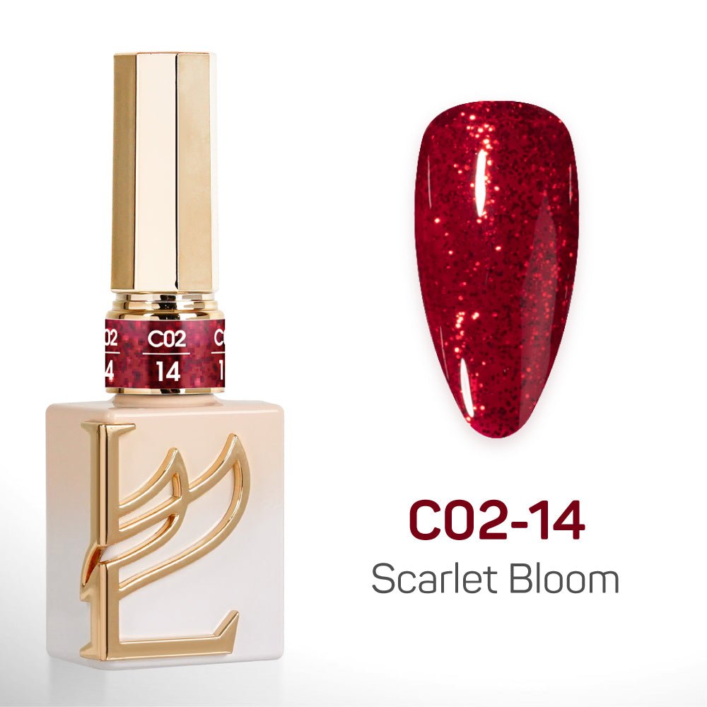 LAVIS C02 (Ver2) - 14 - Gel Polish 0.5 oz - Scarlet Bloom Collection - DTK Nail Supply