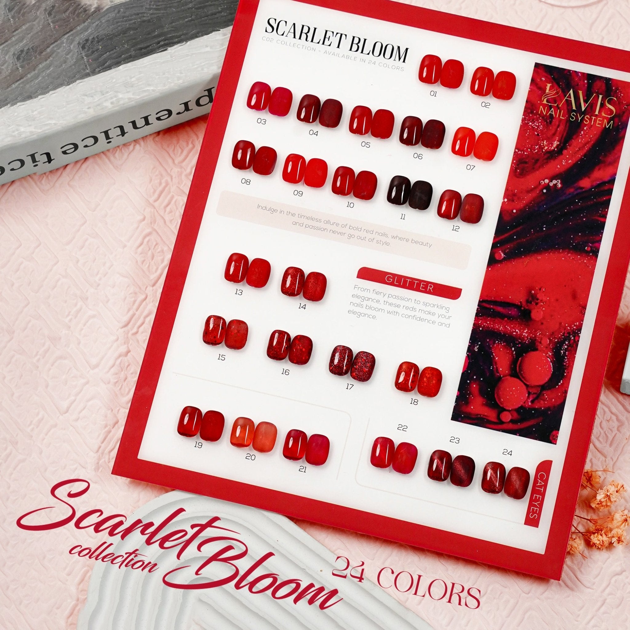 LAVIS C02 (Ver2) - 15 - Gel Polish 0.5 oz - Scarlet Bloom Collection - DTK Nail Supply