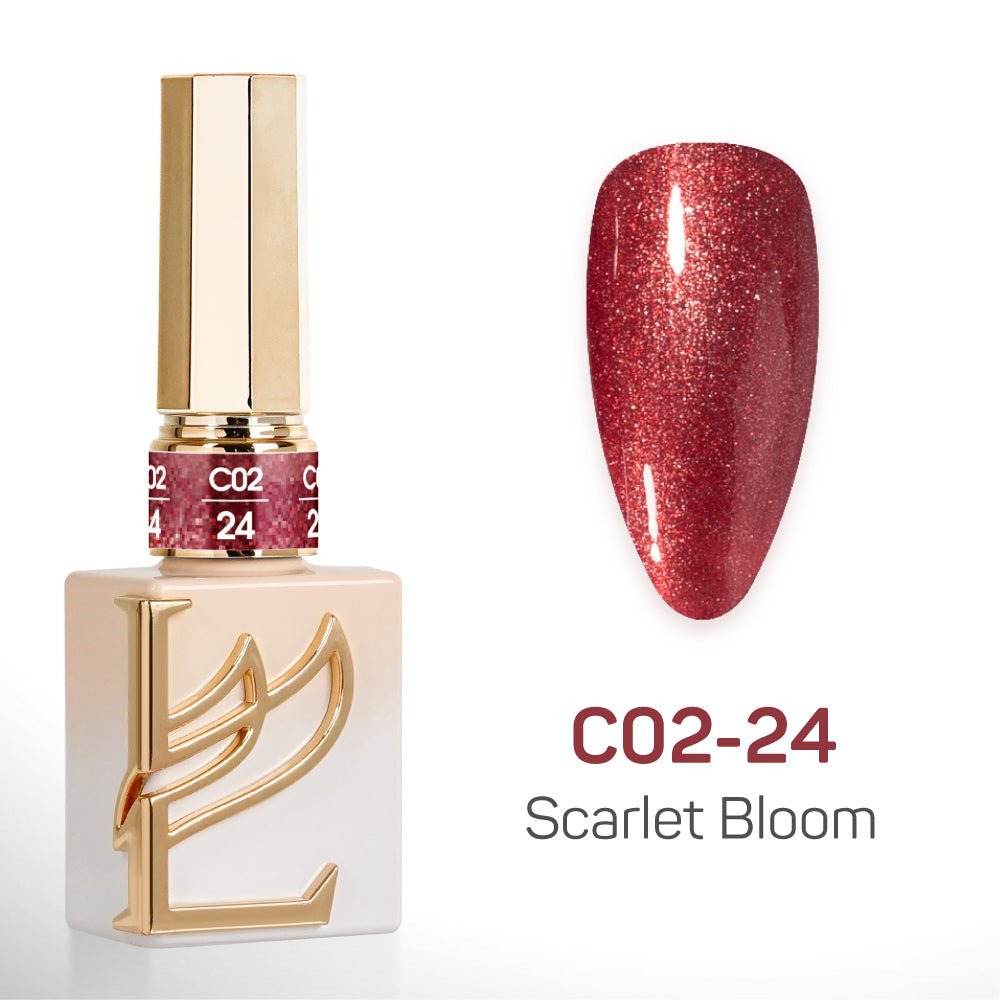 LAVIS C02 (Ver2) - 24 - Gel Polish 0.5 oz - Scarlet Bloom Collection - DTK Nail Supply
