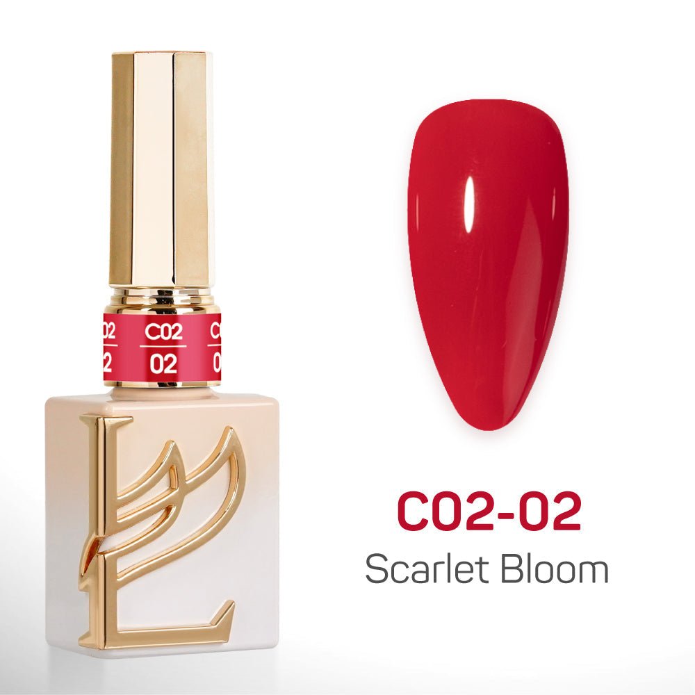 LAVIS C02 (Ver2) - Set 24 Colors - Gel Polish 0.5 oz - Scarlet Bloom Collection - DTK Nail Supply