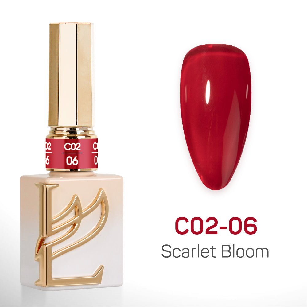 LAVIS C02 (Ver2) - Set 24 Colors - Gel Polish 0.5 oz - Scarlet Bloom Collection - DTK Nail Supply