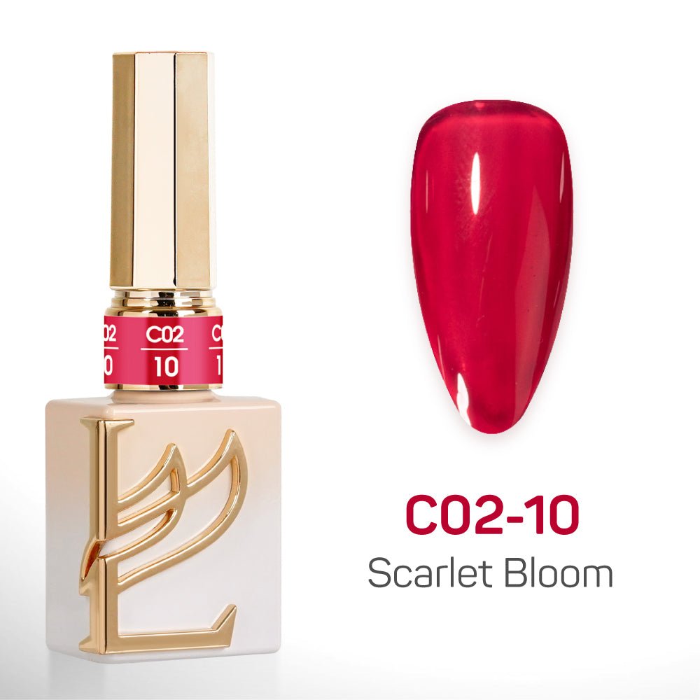 LAVIS C02 (Ver2) - Set 24 Colors - Gel Polish 0.5 oz - Scarlet Bloom Collection - DTK Nail Supply