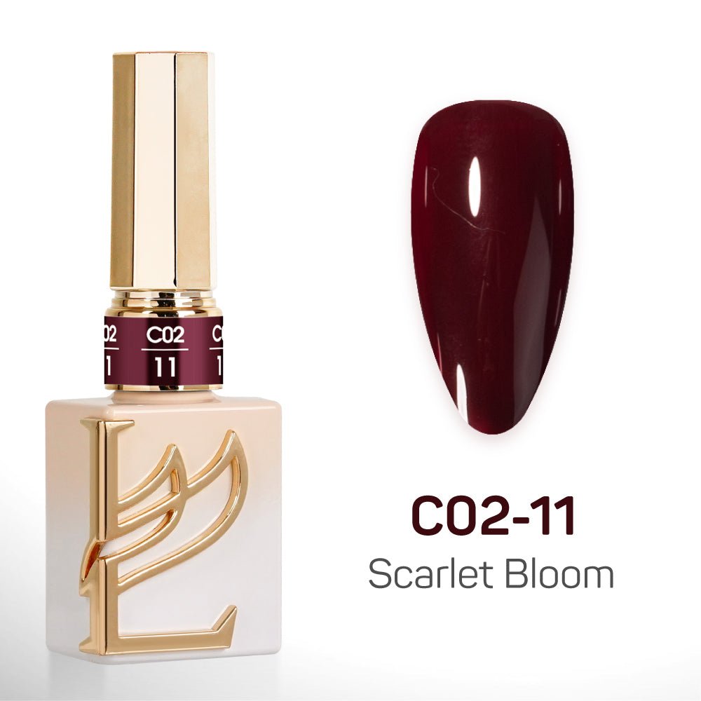 LAVIS C02 (Ver2) - Set 24 Colors - Gel Polish 0.5 oz - Scarlet Bloom Collection - DTK Nail Supply