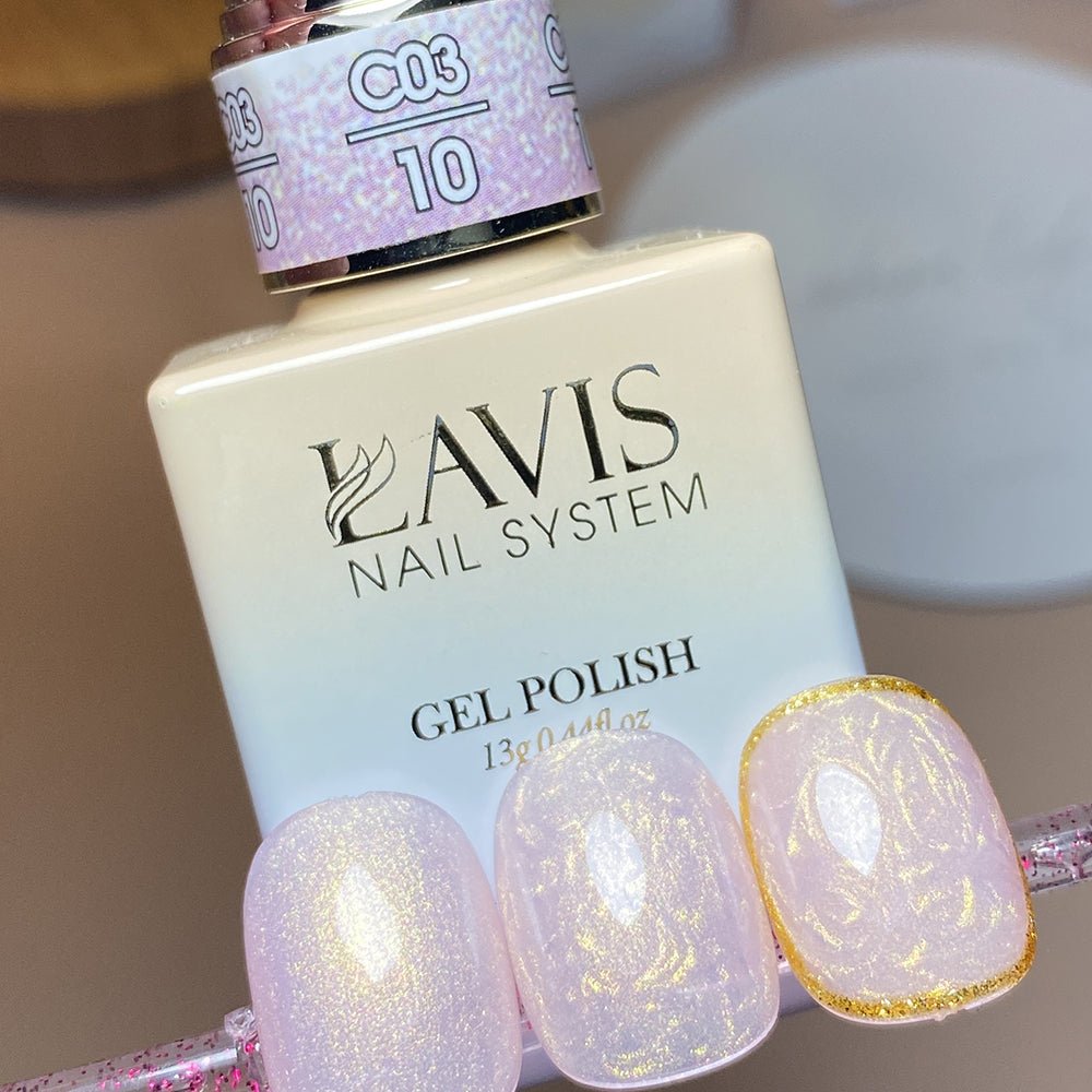 LAVIS C03 - 10 - Gel Polish 0.5 oz - Pretty in Pearl Collection - DTK Nail Supply