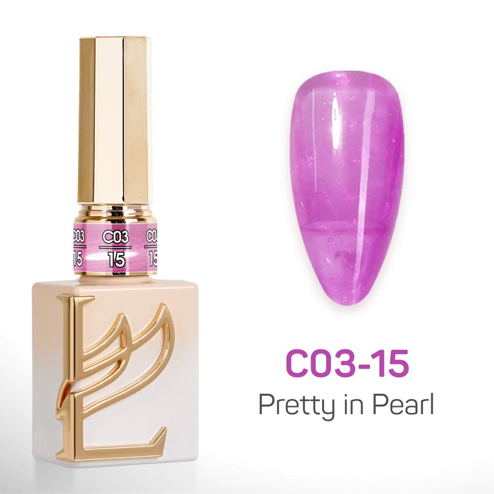 LAVIS C03 - Set 24 Color - Gel Polish 0.5 oz - Pretty in Pearl Collection - DTK Nail Supply