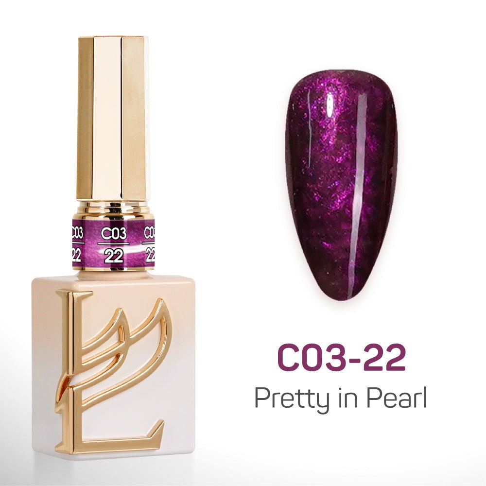LAVIS C03 - Set 24 Color - Gel Polish 0.5 oz - Pretty in Pearl Collection - DTK Nail Supply