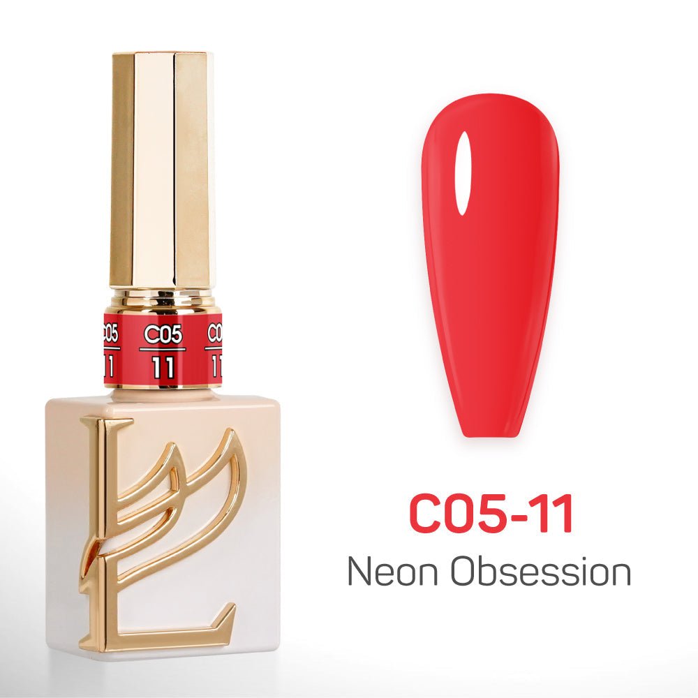 LAVIS C05 - Set 24 Colors - Gel Polish 0.5 oz - Neon Obsession Collection - DTK Nail Supply