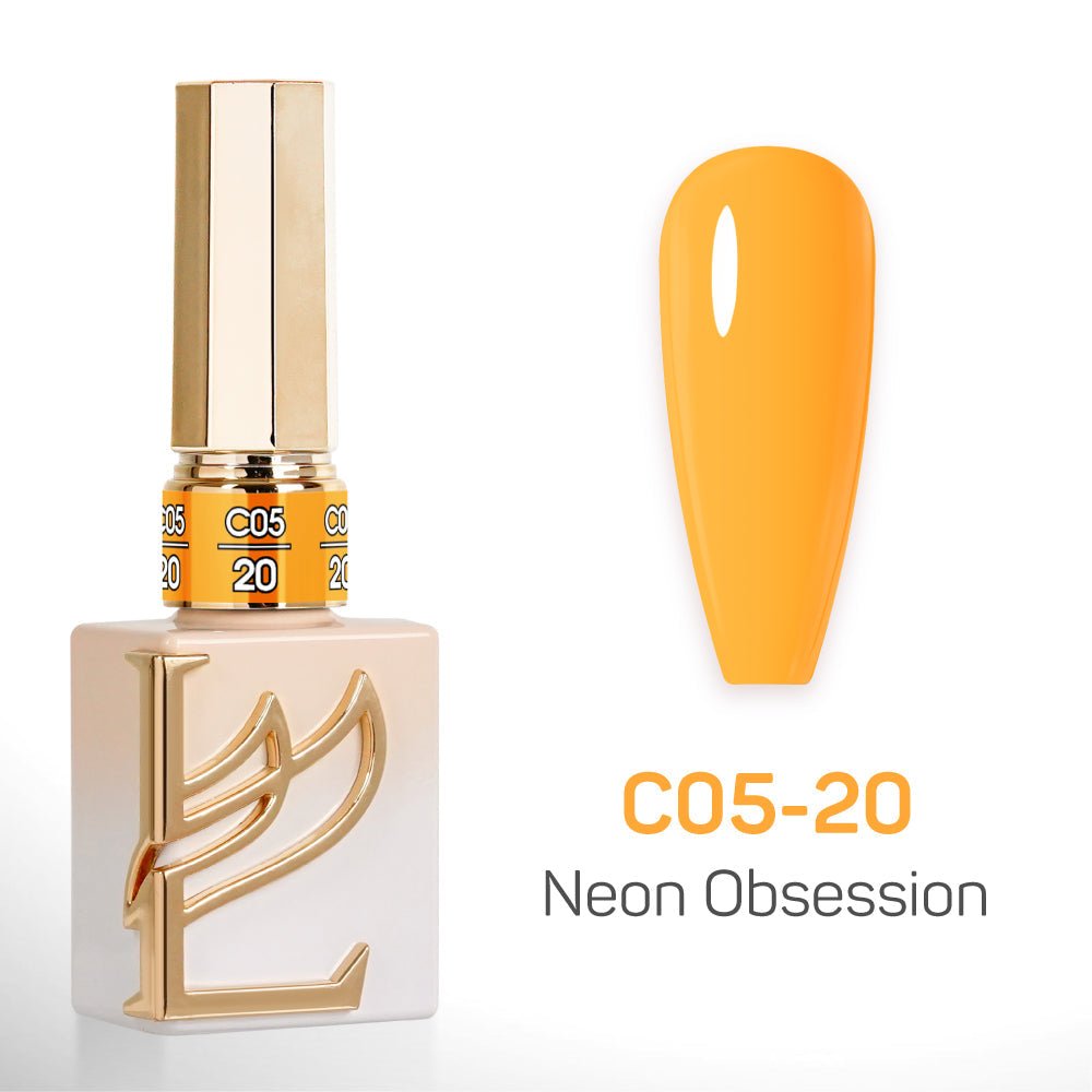 LAVIS C05 - Set 24 Colors - Gel Polish 0.5 oz - Neon Obsession Collection - DTK Nail Supply