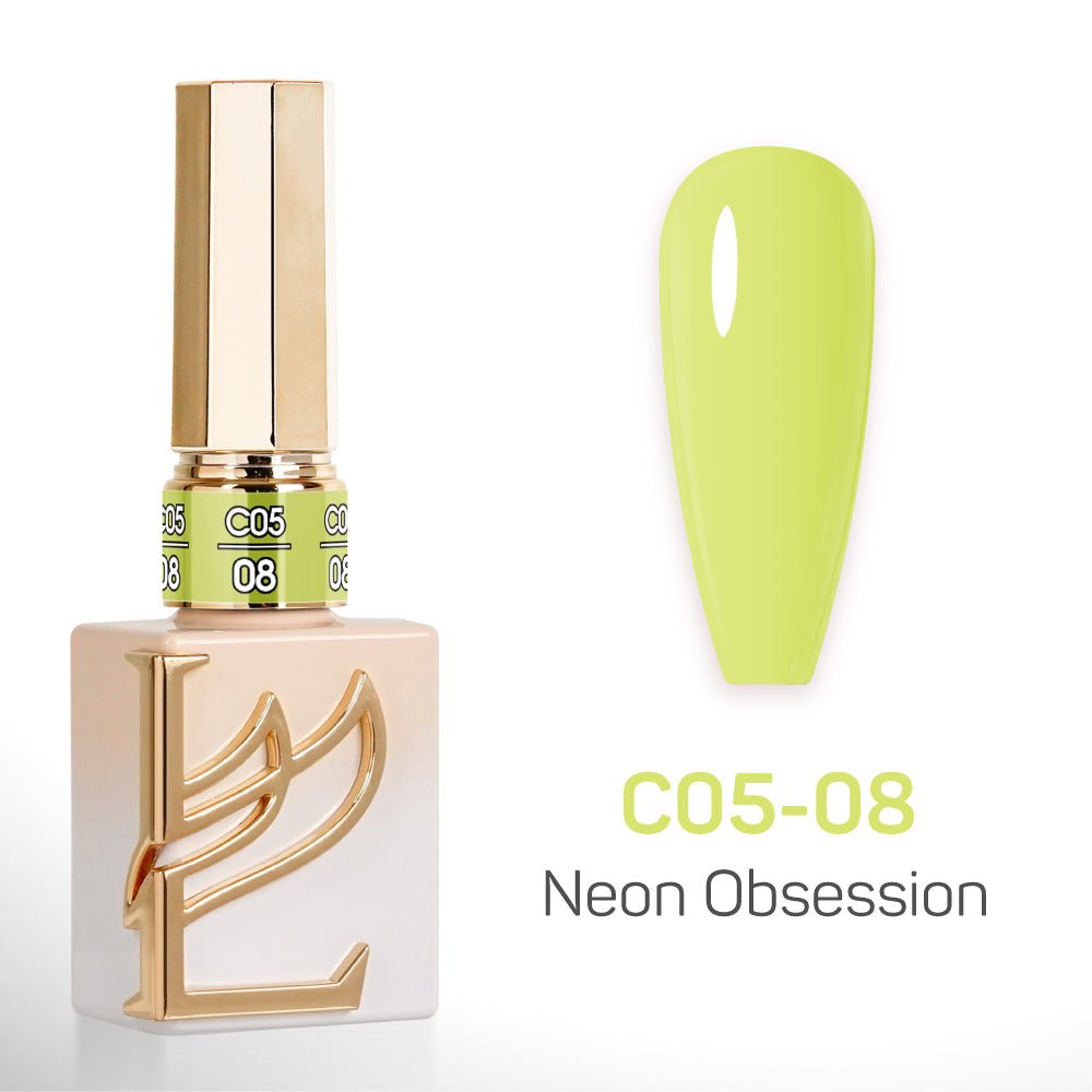LAVIS C05 - Set 24 Colors - Gel Polish 0.5 oz - Neon Obsession Collection - DTK Nail Supply