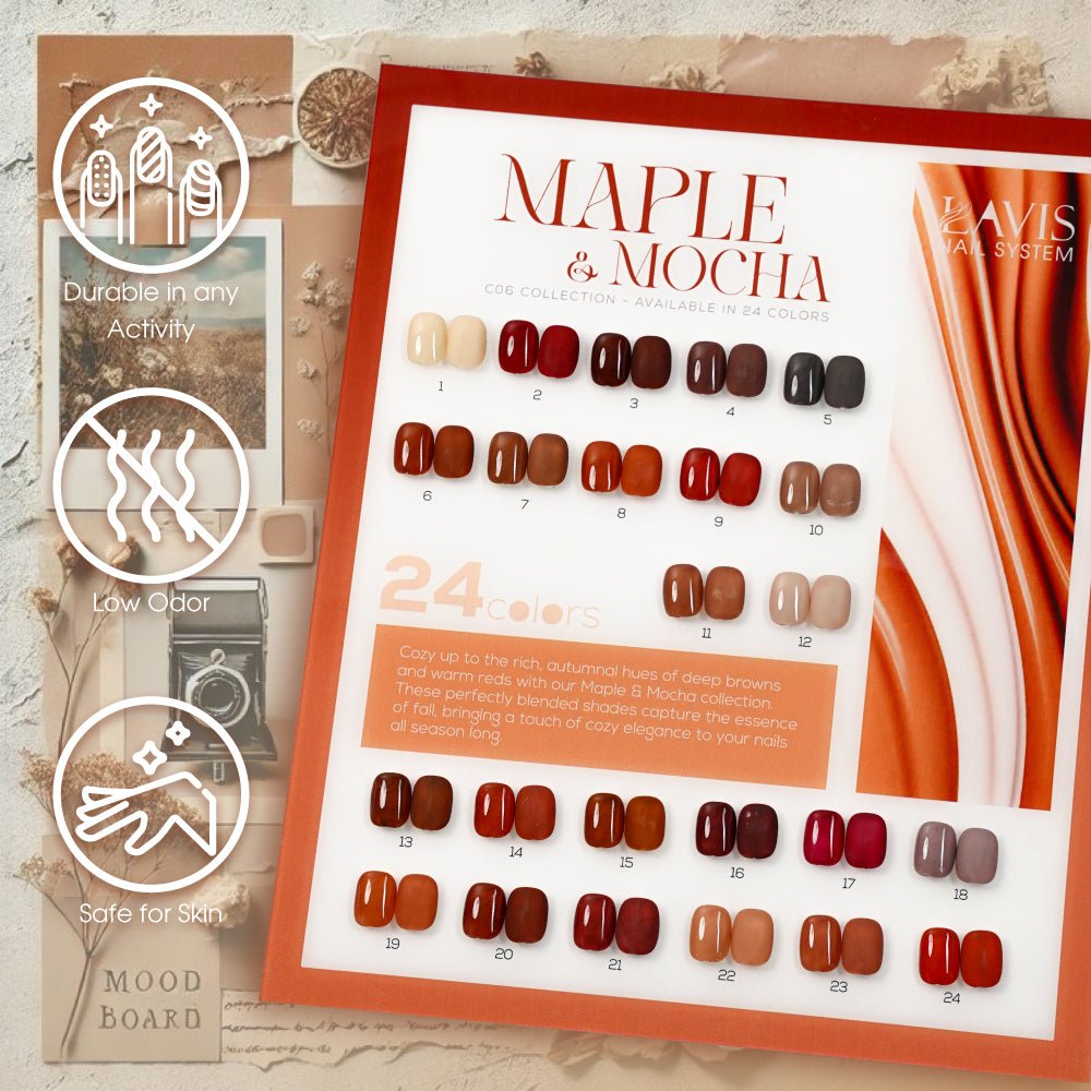 LAVIS C06 - 07 - Gel Polish 0.5 oz - Maple & Mocha Collection - DTK Nail Supply