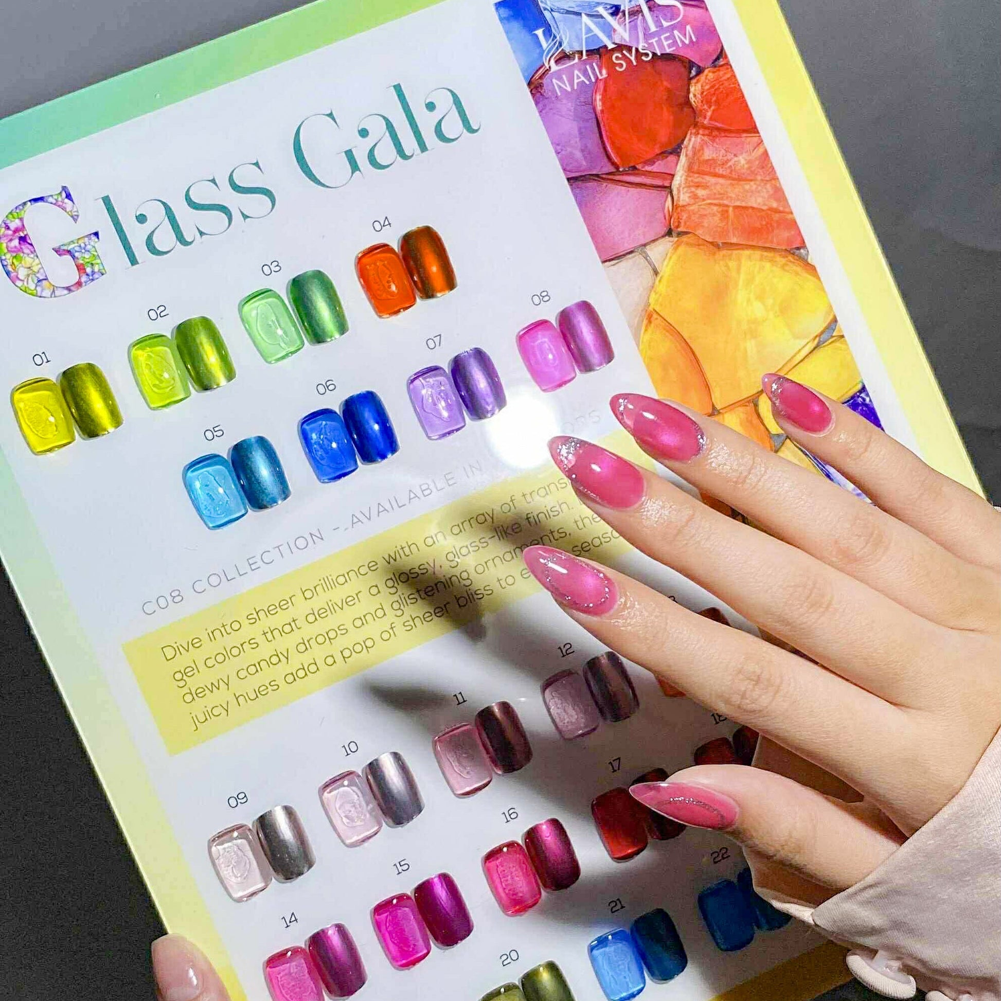 LAVIS C08 - 08 - Gel Polish 0.5 oz - Glass Gala Collection - DTK Nail Supply