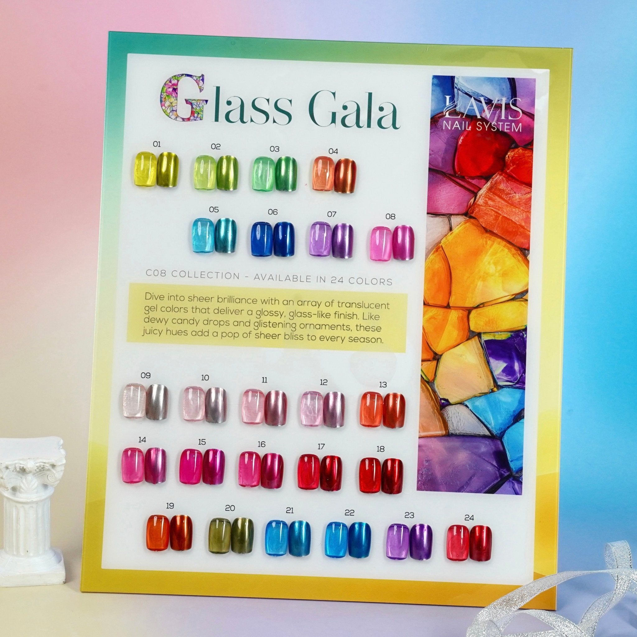 LAVIS C08 - 17 - Gel Polish 0.5 oz - Glass Gala Collection - DTK Nail Supply