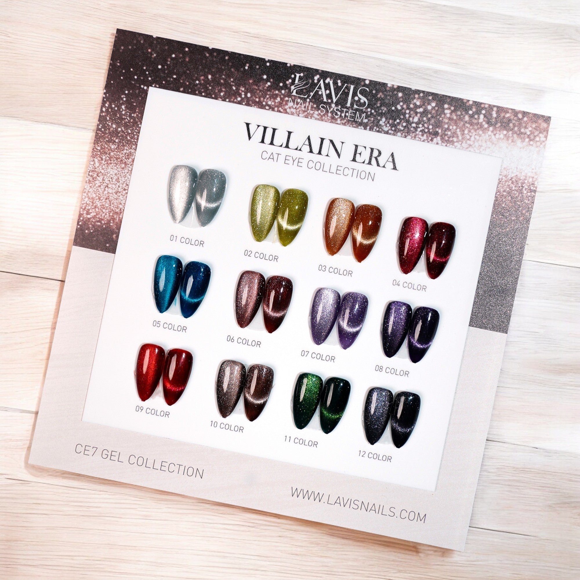 Lavis Cat Eye Set 12 Colors - FG - DTK Nail Supply