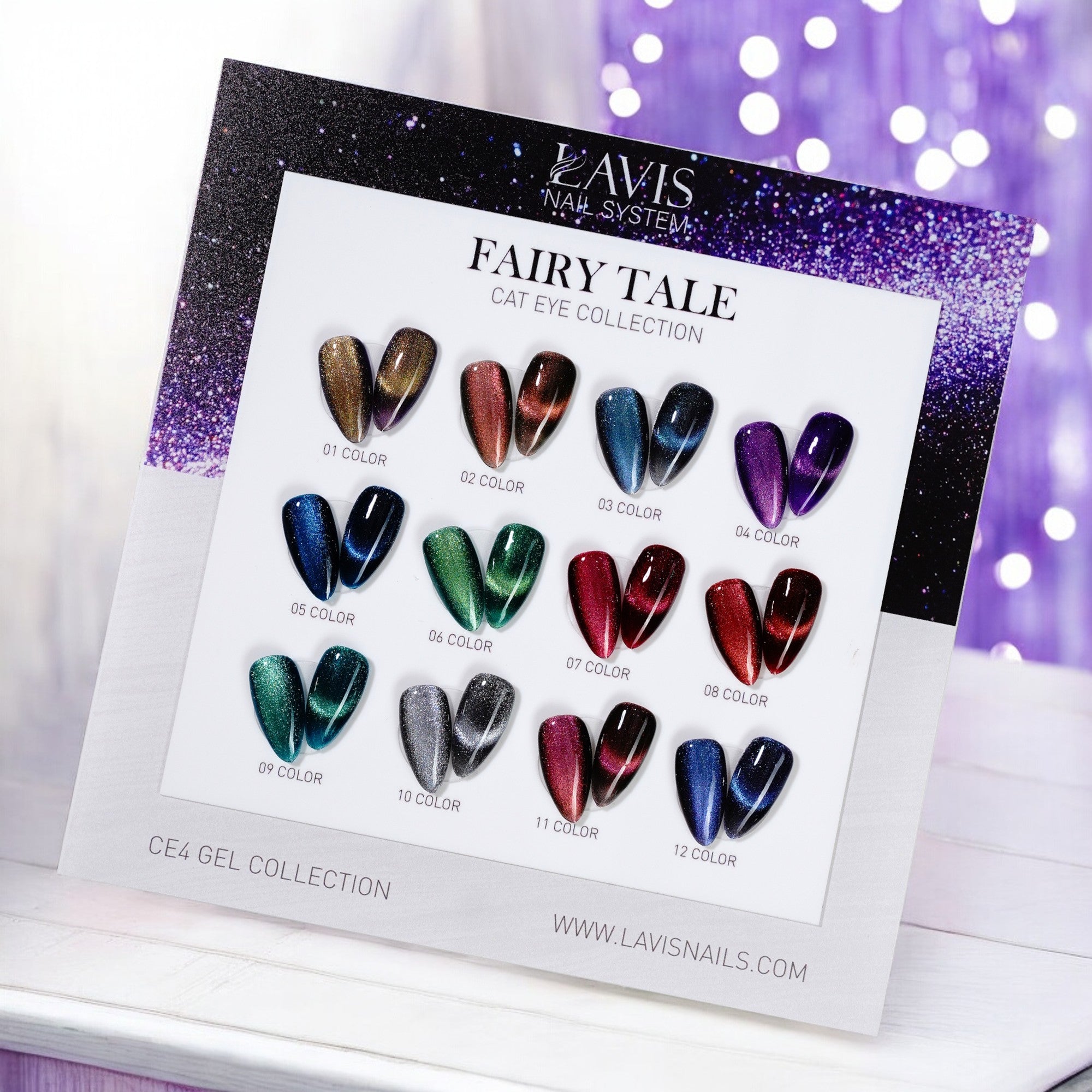 Lavis Cat Eye Set 12 Colors - FG - DTK Nail Supply