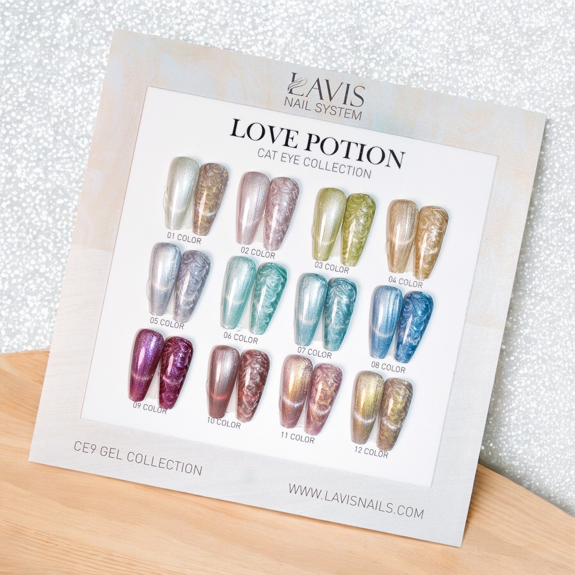 Lavis Cat Eye Set 12 Colors - FG - DTK Nail Supply