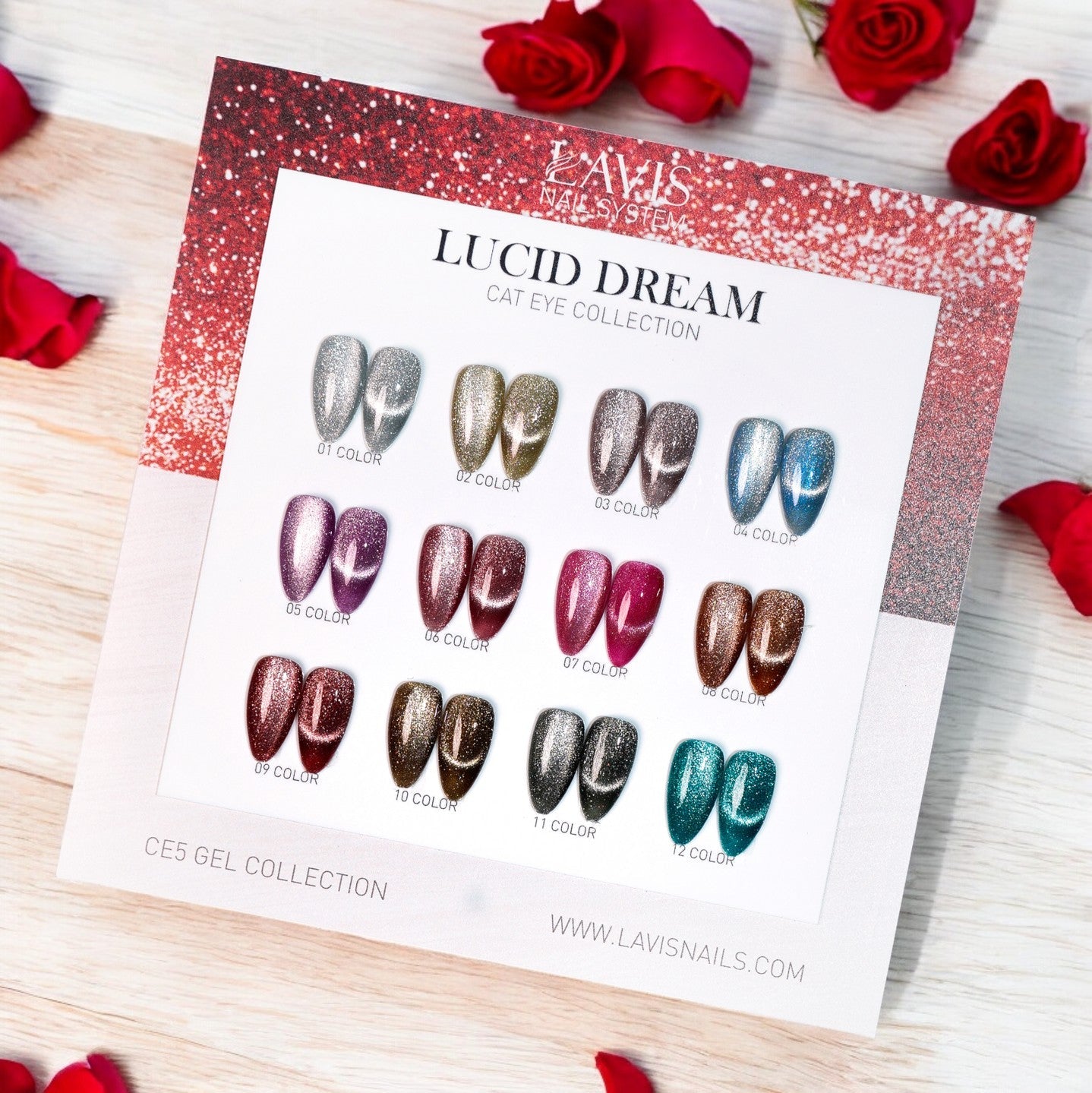 Lavis Cat Eye Set 12 Colors - FG - DTK Nail Supply