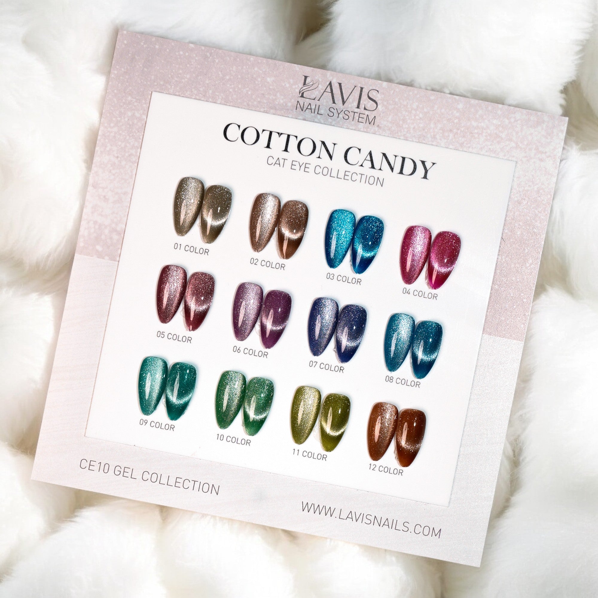 Lavis Cat Eye Set 12 Colors - FG - DTK Nail Supply