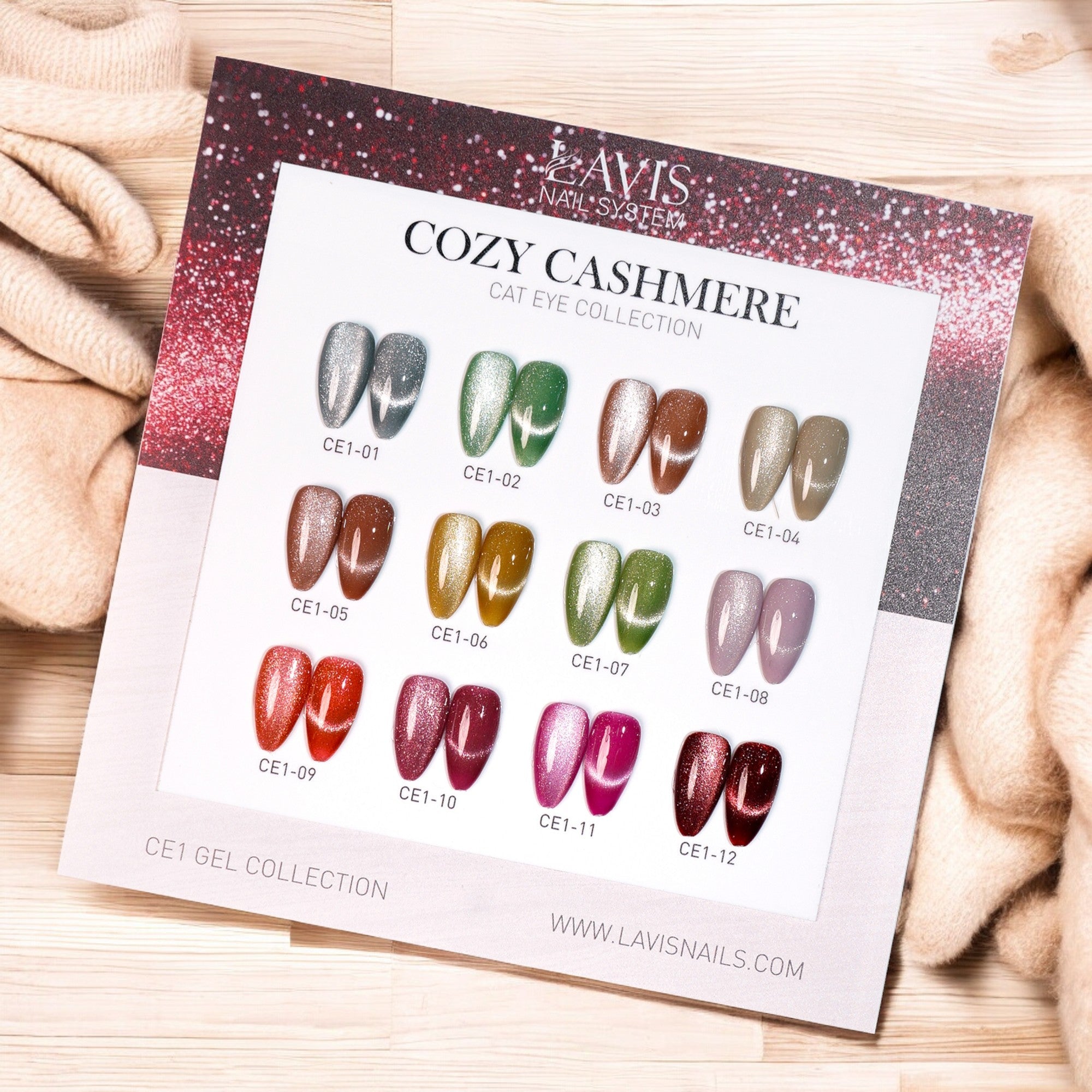 Lavis Cat Eye Set 12 Colors - FG - DTK Nail Supply