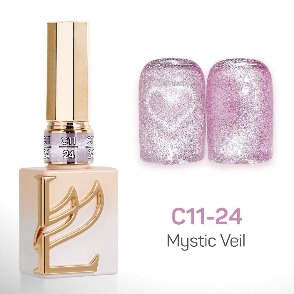 LAVIS Cat Eyes C11 - Set 24 Colors - Gel Polish 0.5 oz - Mystic Veil Collection - DTK Nail Supply