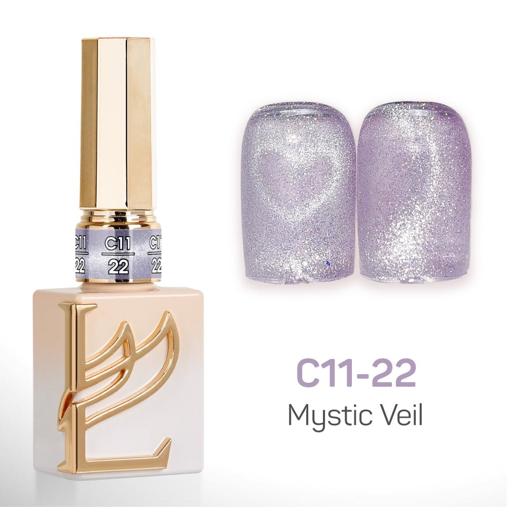 LAVIS Cat Eyes C11 - Set 24 Colors - Gel Polish 0.5 oz - Mystic Veil Collection - DTK Nail Supply
