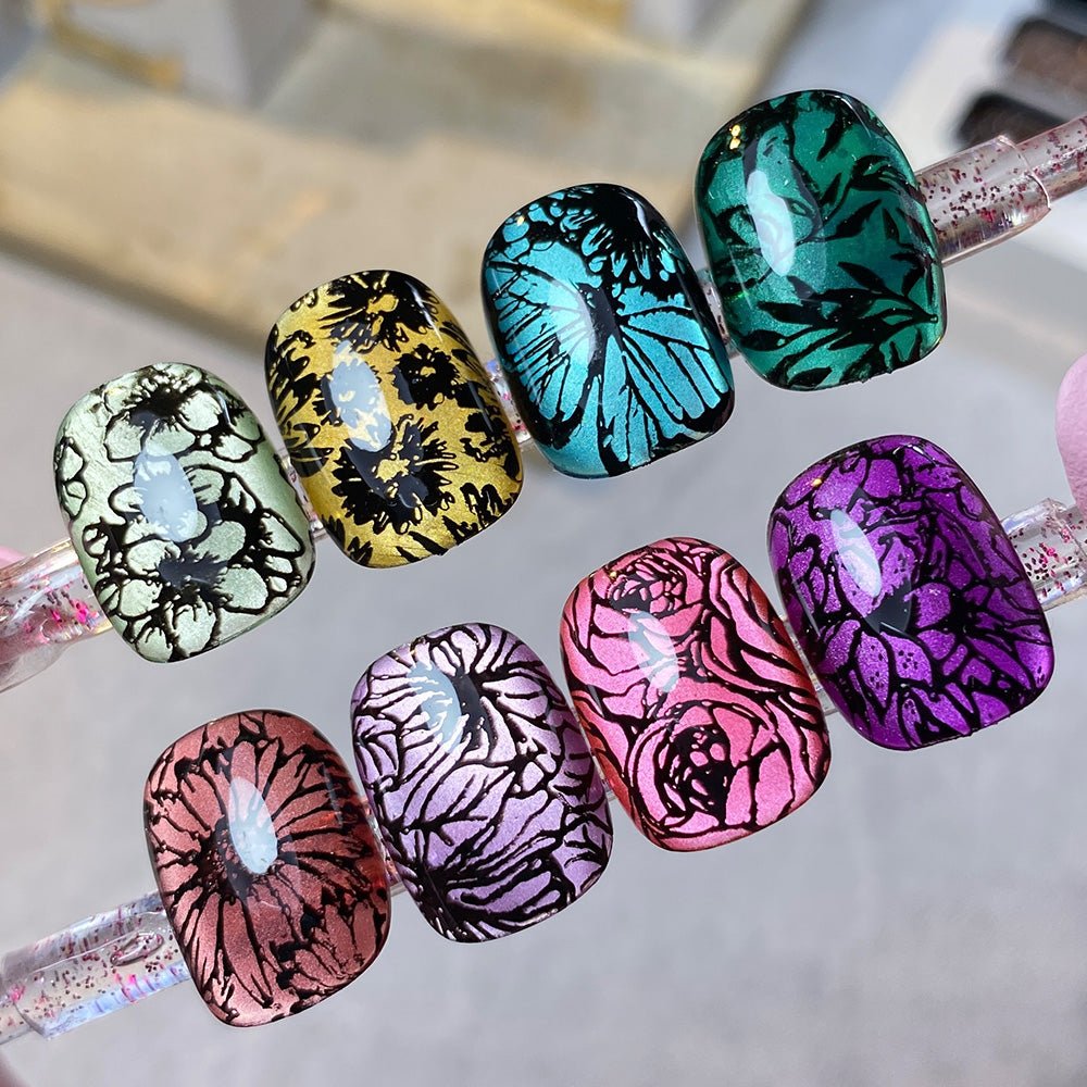 LAVIS Cat Eyes C12 - Set 24 Colors - Gel Polish 0.5 oz - Candy Quartz Collection - DTK Nail Supply