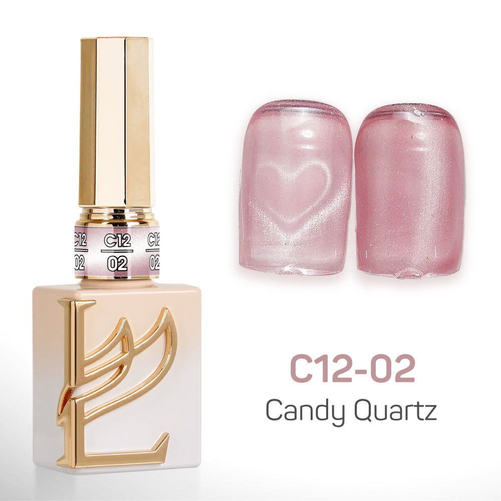 LAVIS Cat Eyes C12 - Set 24 Colors - Gel Polish 0.5 oz - Candy Quartz Collection - DTK Nail Supply