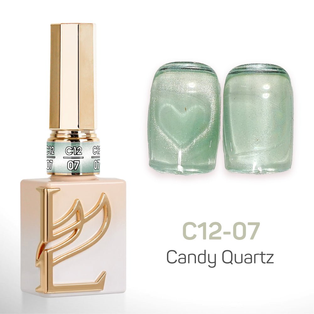 LAVIS Cat Eyes C12 - Set 24 Colors - Gel Polish 0.5 oz - Candy Quartz Collection - DTK Nail Supply