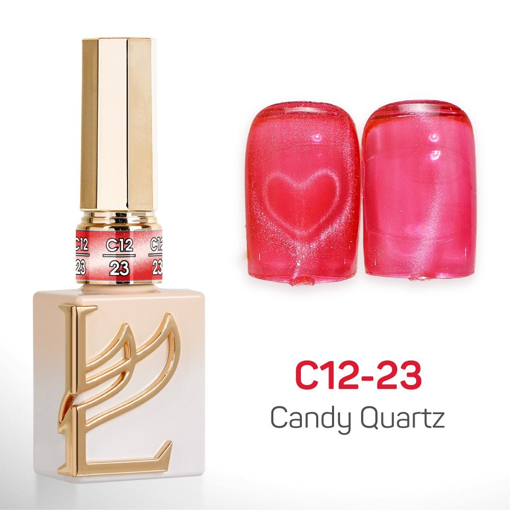 LAVIS Cat Eyes C12 - Set 24 Colors - Gel Polish 0.5 oz - Candy Quartz Collection - DTK Nail Supply