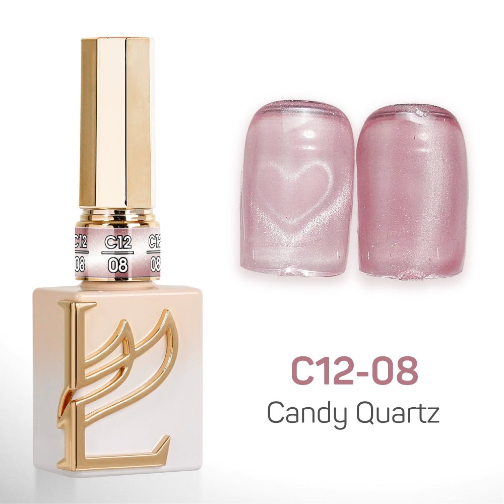 LAVIS Cat Eyes C12 - Set 24 Colors - Gel Polish 0.5 oz - Candy Quartz Collection - DTK Nail Supply