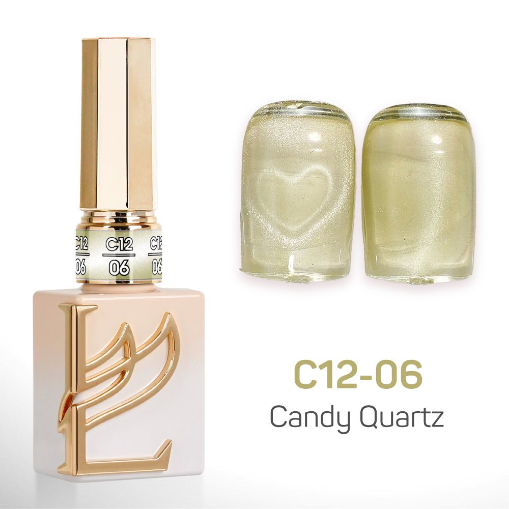 LAVIS Cat Eyes C12 - Set 24 Colors - Gel Polish 0.5 oz - Candy Quartz Collection - DTK Nail Supply