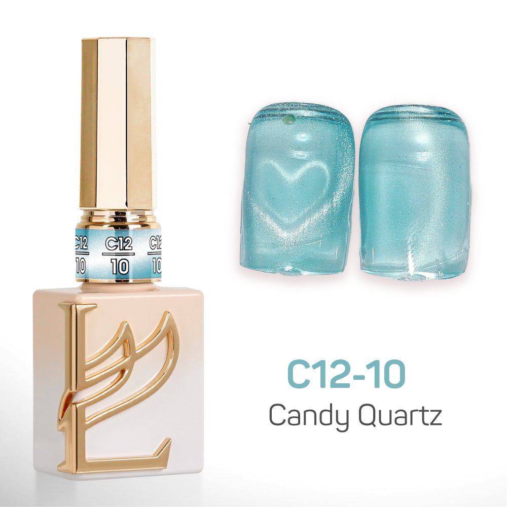 LAVIS Cat Eyes C12 - Set 24 Colors - Gel Polish 0.5 oz - Candy Quartz Collection - DTK Nail Supply
