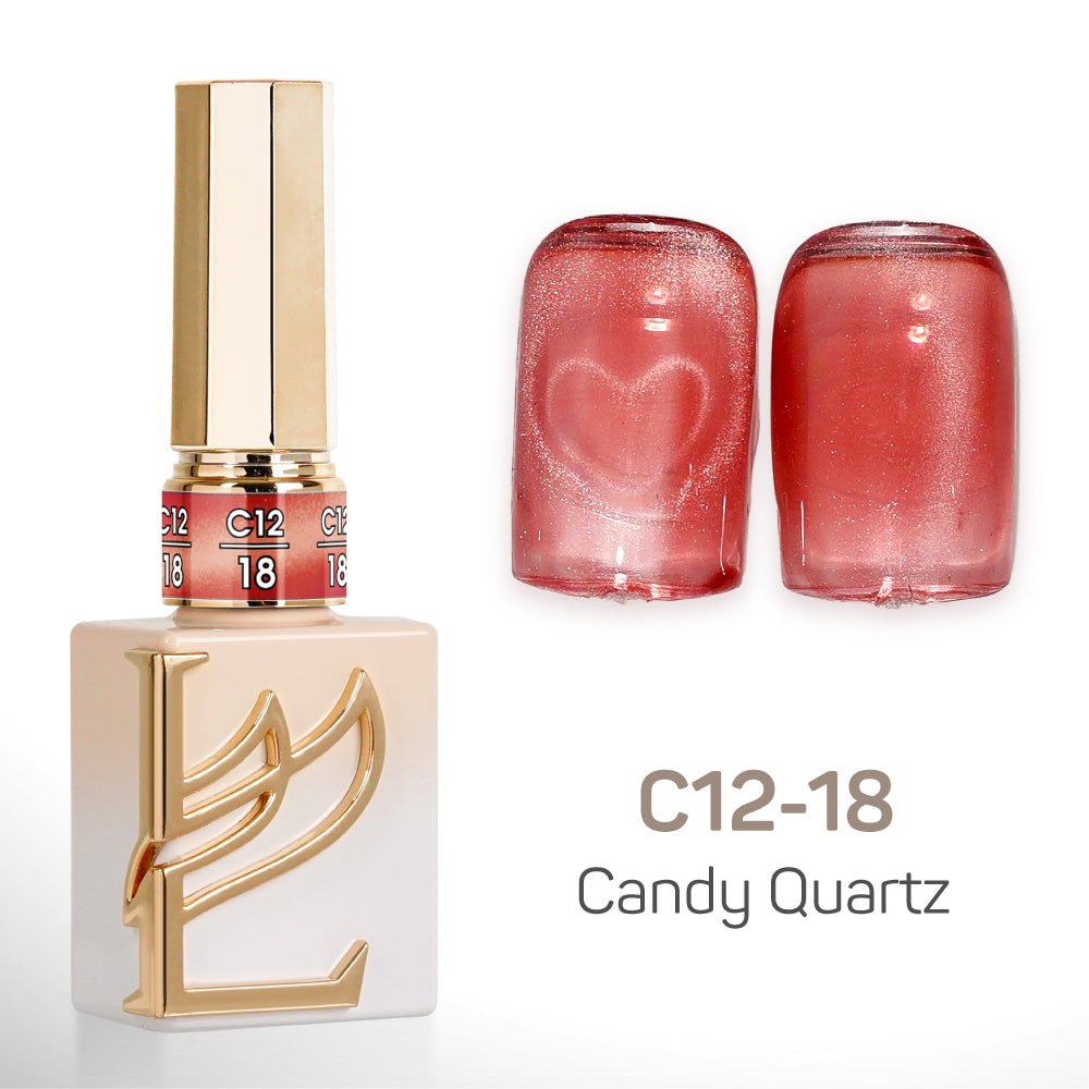 LAVIS Cat Eyes C12 - Set 24 Colors - Gel Polish 0.5 oz - Candy Quartz Collection - DTK Nail Supply