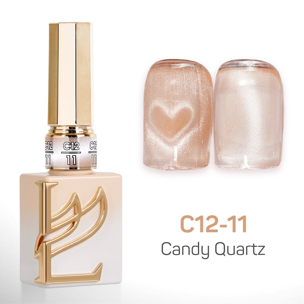 LAVIS Cat Eyes C12 - Set 24 Colors - Gel Polish 0.5 oz - Candy Quartz Collection - DTK Nail Supply