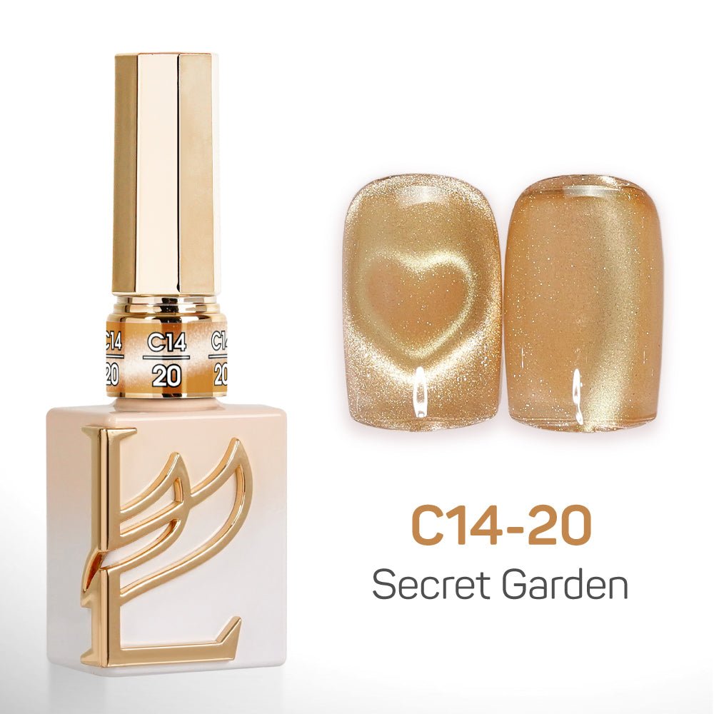 LAVIS Cat Eyes C14 - Set 24 Colors - Gel Polish 0.5 oz - Secret Garden Collection - DTK Nail Supply