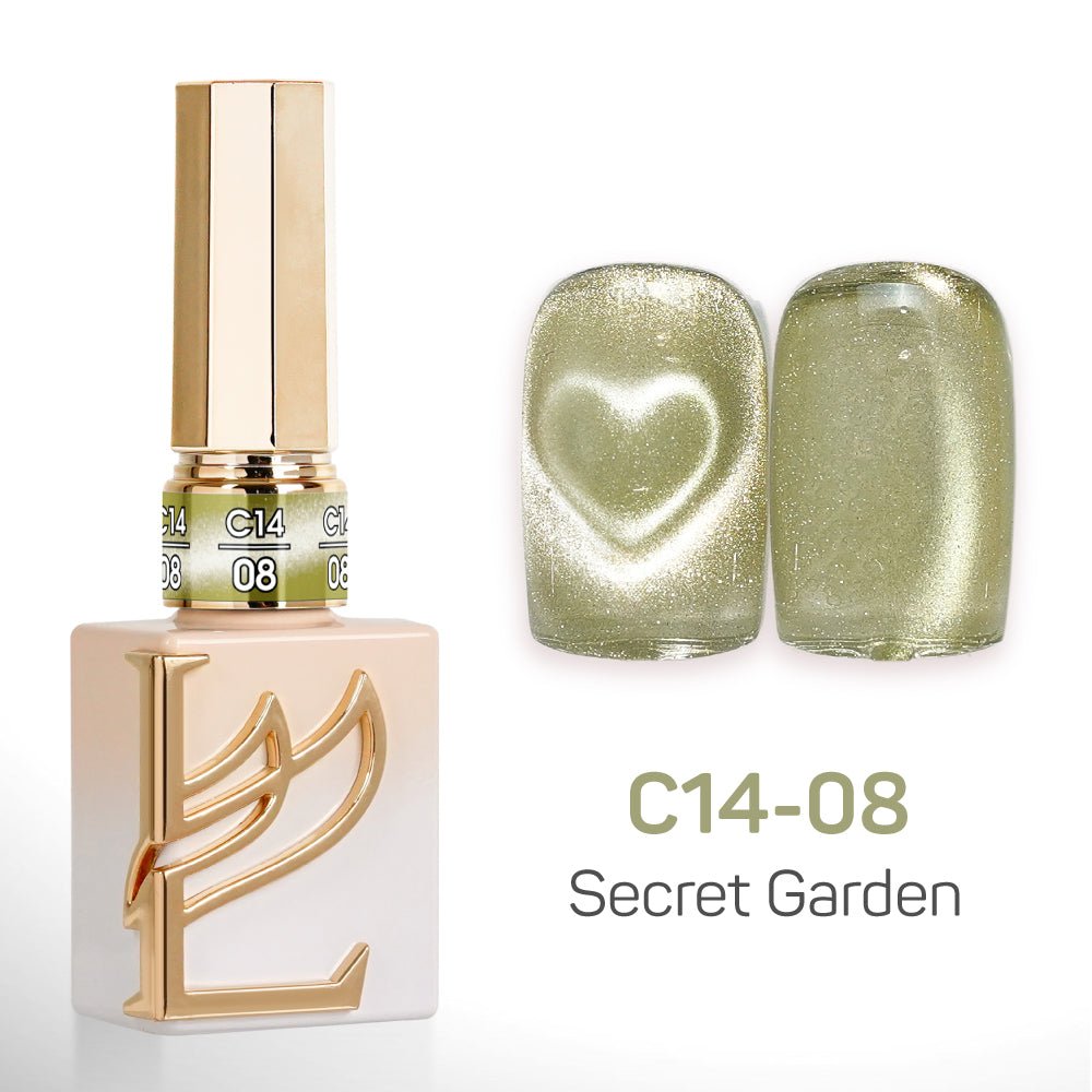 LAVIS Cat Eyes C14 - Set 24 Colors - Gel Polish 0.5 oz - Secret Garden Collection - DTK Nail Supply