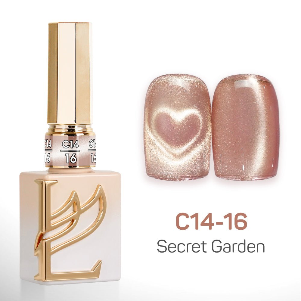 LAVIS Cat Eyes C14 - Set 24 Colors - Gel Polish 0.5 oz - Secret Garden Collection - DTK Nail Supply