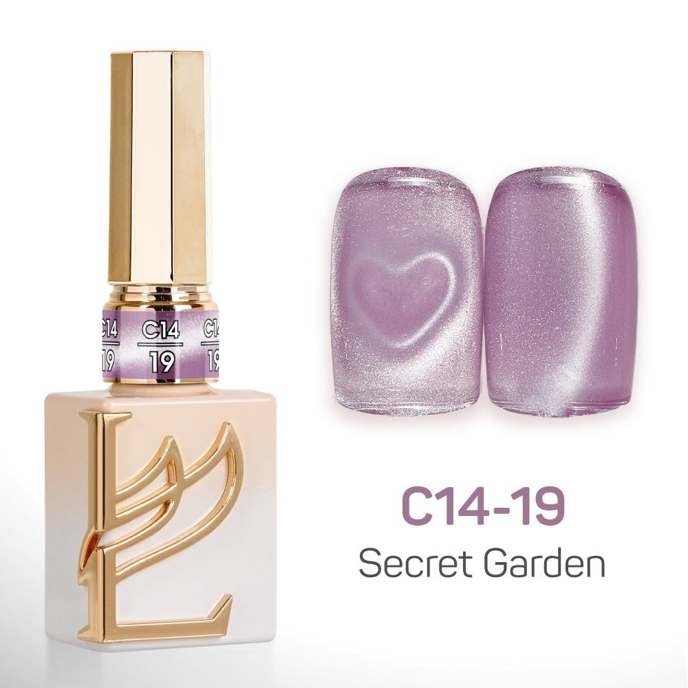 LAVIS Cat Eyes C14 - Set 24 Colors - Gel Polish 0.5 oz - Secret Garden Collection - DTK Nail Supply