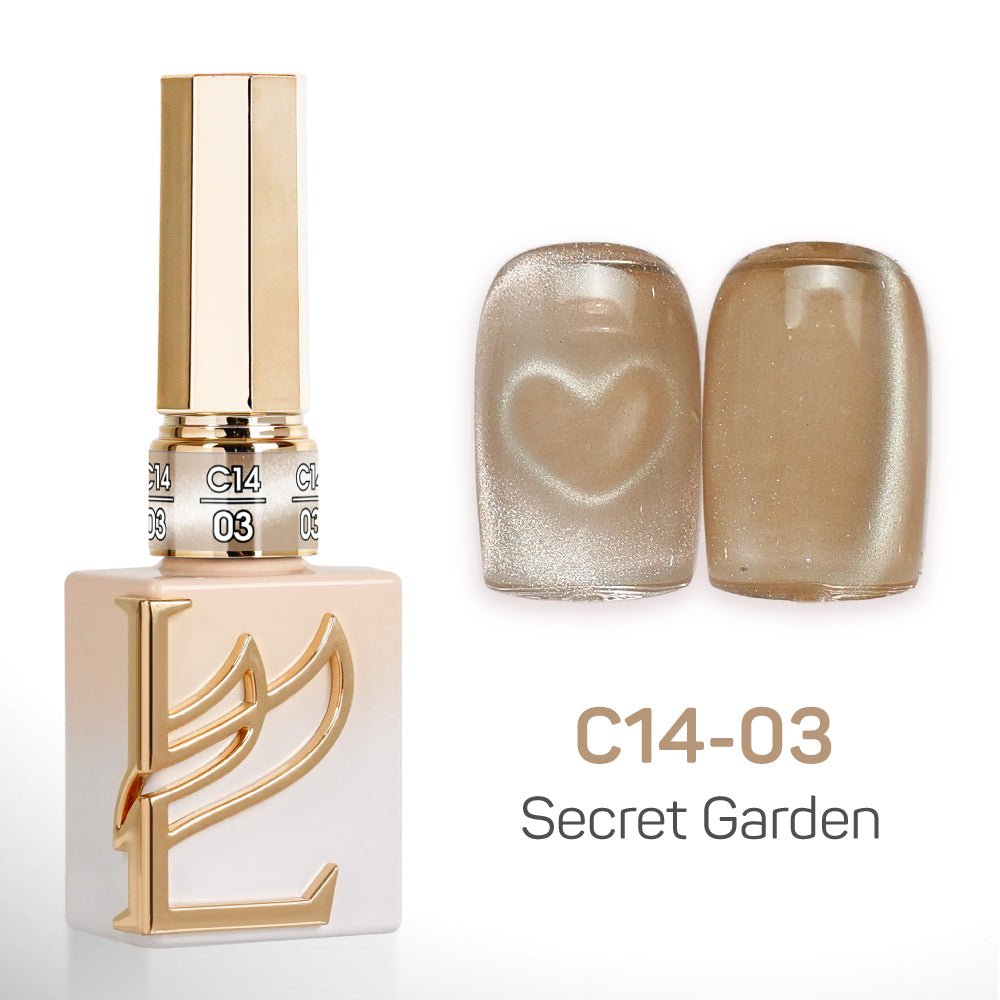 LAVIS Cat Eyes C14 - Set 24 Colors - Gel Polish 0.5 oz - Secret Garden Collection - DTK Nail Supply