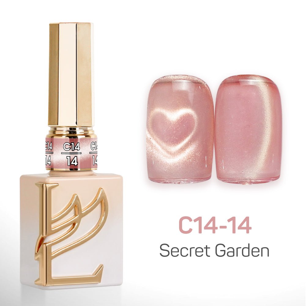 LAVIS Cat Eyes C14 - Set 24 Colors - Gel Polish 0.5 oz - Secret Garden Collection - DTK Nail Supply