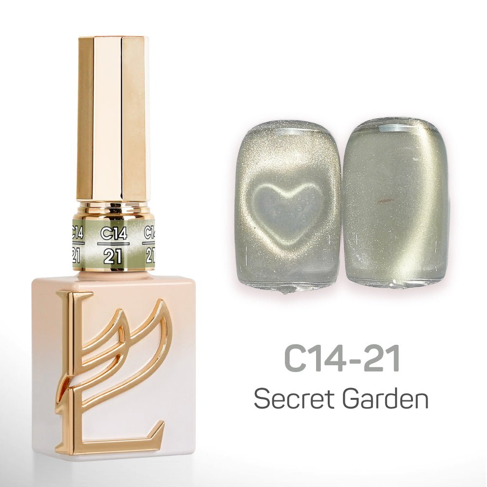 LAVIS Cat Eyes C14 - Set 24 Colors - Gel Polish 0.5 oz - Secret Garden Collection - DTK Nail Supply