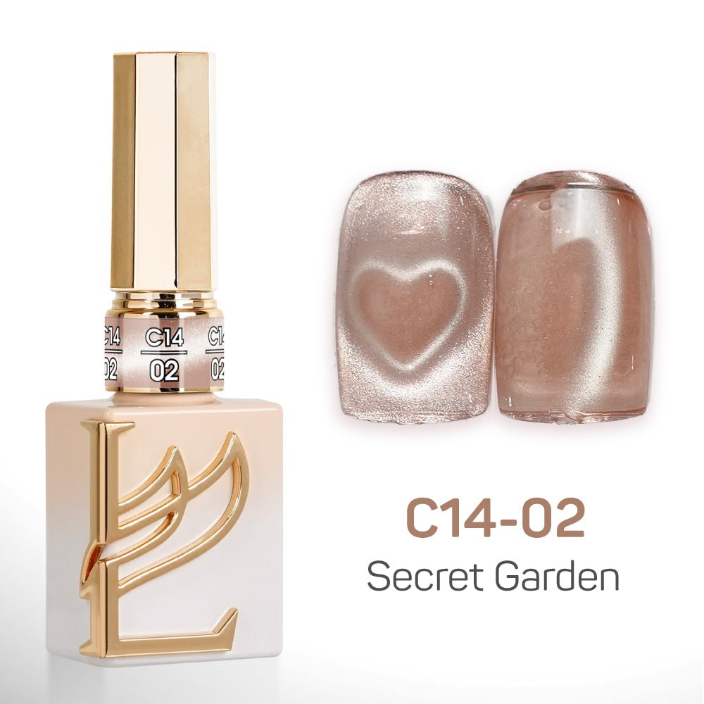 LAVIS Cat Eyes C14 - Set 24 Colors - Gel Polish 0.5 oz - Secret Garden Collection - DTK Nail Supply