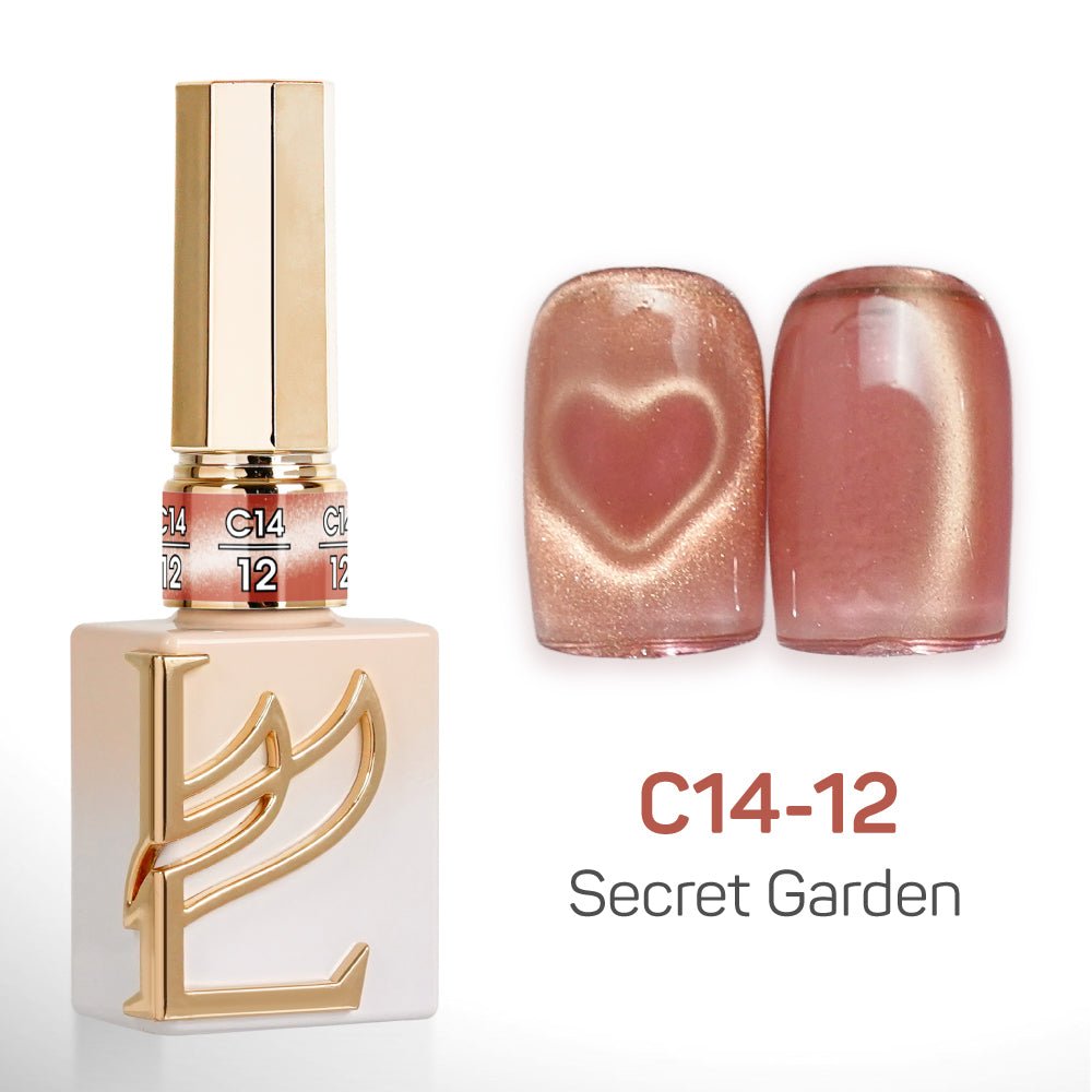 LAVIS Cat Eyes C14 - Set 24 Colors - Gel Polish 0.5 oz - Secret Garden Collection - DTK Nail Supply